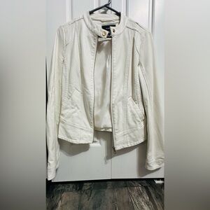 White leather jacket